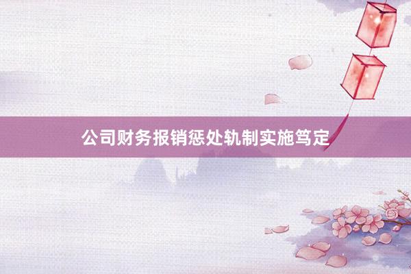 公司财务报销惩处轨制实施笃定